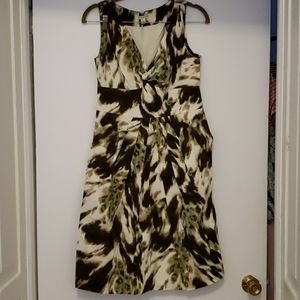 Banana Republic leopard & zebra pattern dress